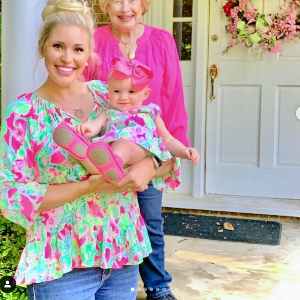 Lilly Pulitzer NWT Tensley Silk Top Raz Berry Catty Shack $128 Size XXS - Picture 4 of 14